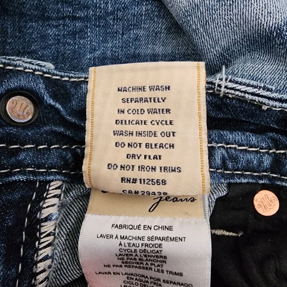 Miss Me Jeans Womens 28 Blue Low-Rise Easy Boot Embellished Denim Cross Y2K - Picture 11 of 14